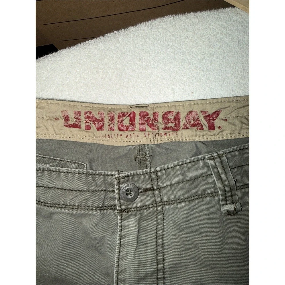 Unionbay Survivor Cargo Shorts Mens Size 42 Olive Khaki 90s Grunge Y2K - Picture 6 of 7